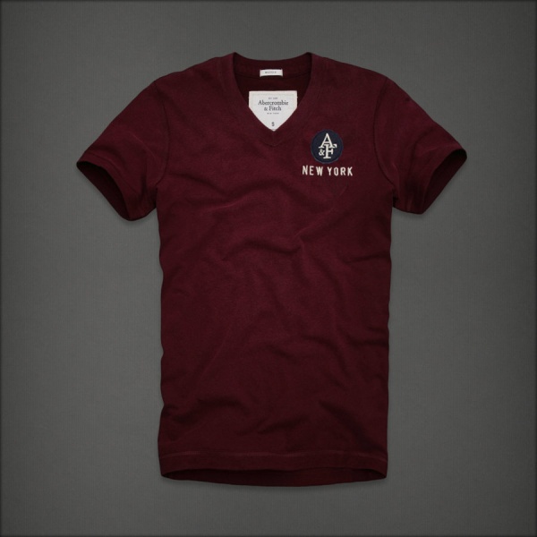 Abercrombie Fitch Hombres cuello en V Corto Remera AF5574